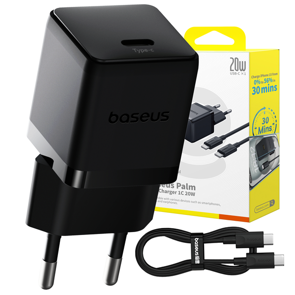Baseus Rychlonabíječka pro dlaně 1C 20W EU Cluster Black