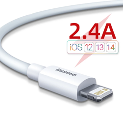Baseus Simple Wisdom | Sada 2 kabelů USB - Lightning pro Apple iPhone 2,4A 1,5 m