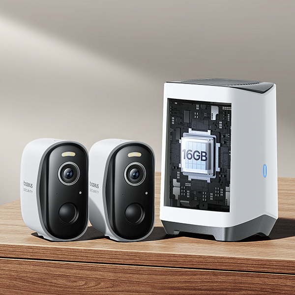 Baseus Security N1 | Sada 2x venkovní kamery, bezdrátová. Monitorování pomocí domácí stanice
