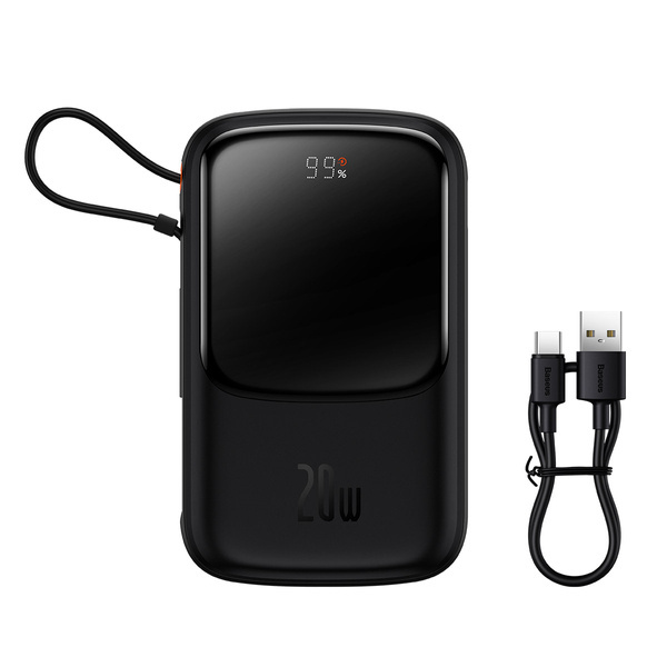 Baseus Qpow Pro Digital Display | Power Bank 10000mAh s kabelem Lightning (pro iPhone) PD 20W QC