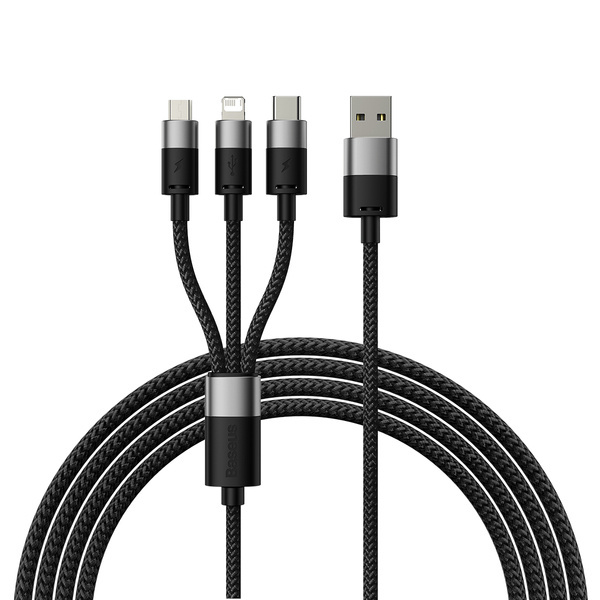 Baseus StarSpeed 1-for-3 | Kabel 3 v 1 USB - Micro Lightning USB-C 1,2 m 3,5 A
