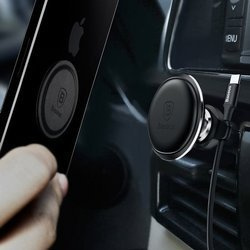 Baseus Air Vent | Magnetický držák telefonu do auta do mřížky s klipy na kabely
