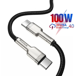 Baseus Cafule Metal | Kabel USB-C typu C 100W Power Delivery Quick Charge 4.0 1m