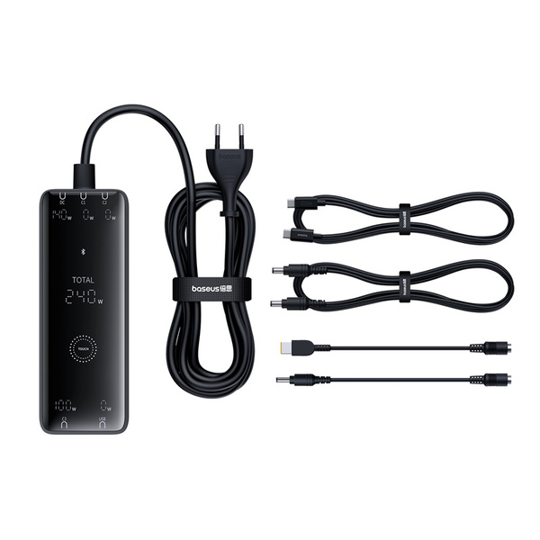 Nabíječka Baseus GaN 240W s digitálním panelem